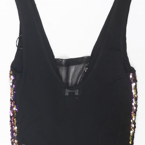 New Look Womens Multicoloured Polyester Bodysuit One-Piece Size 8 Snap