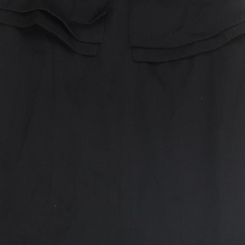 Warehouse Womens Black Polyester Straight & Pencil Skirt Size 6 Zip