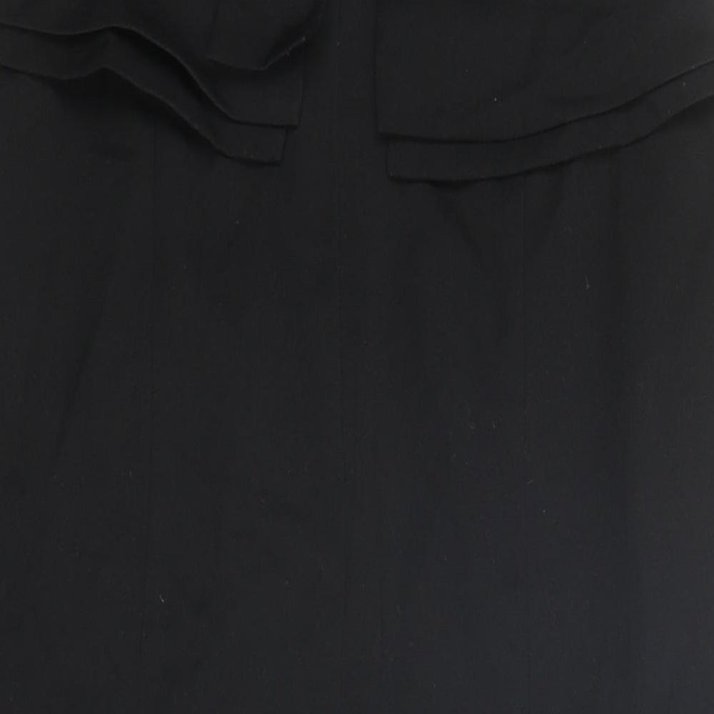 Warehouse Womens Black Polyester Straight & Pencil Skirt Size 6 Zip