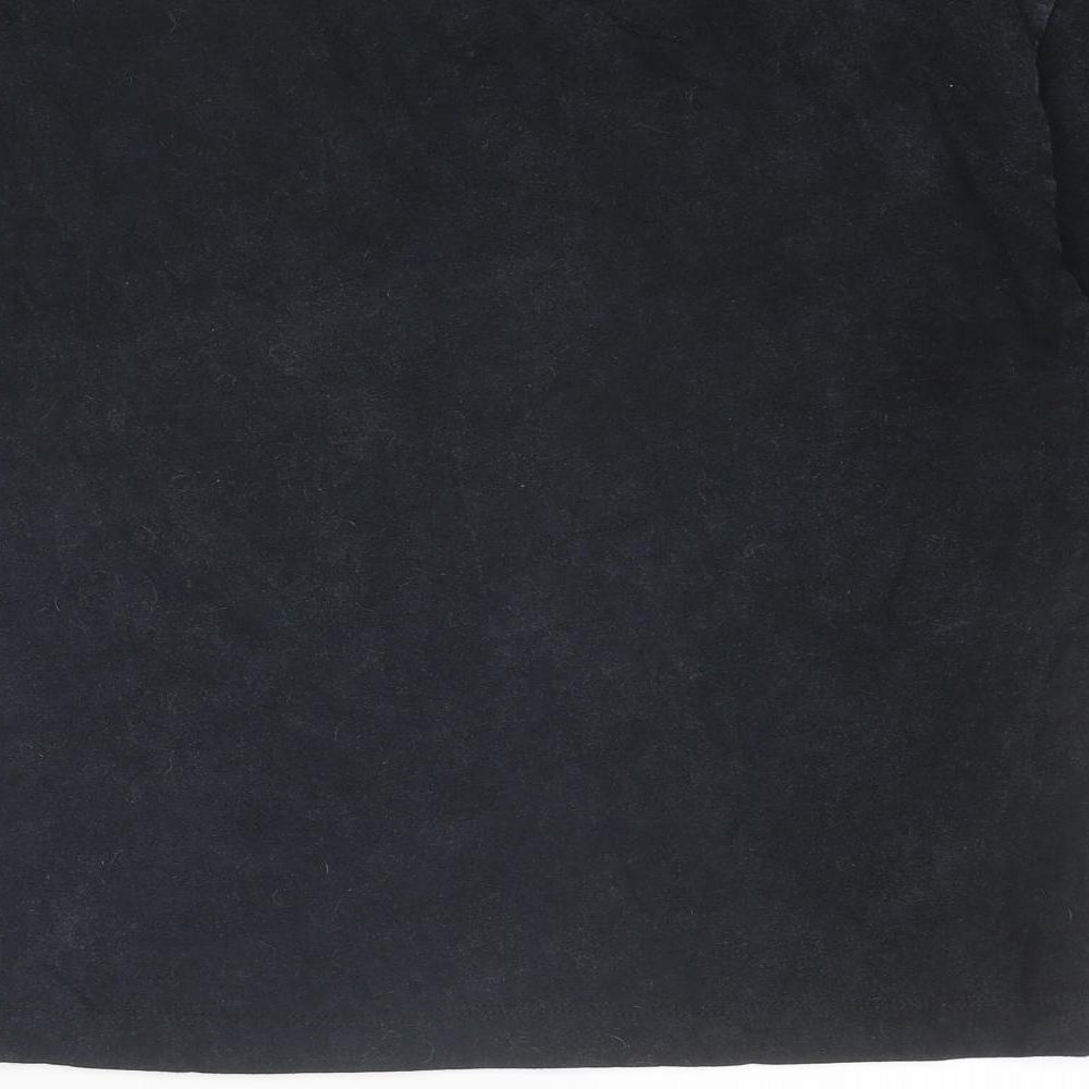 COLLUSION Womens Black Polyester Basic T-Shirt Size 2XS Crew Neck