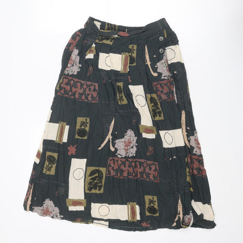 Hamells Womens Multicoloured Geometric Viscose Peasant Skirt Size 10