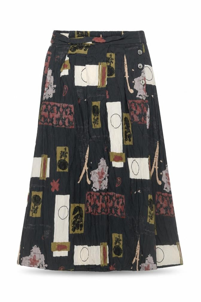 Hamells Womens Multicoloured Geometric Viscose Peasant Skirt Size 10