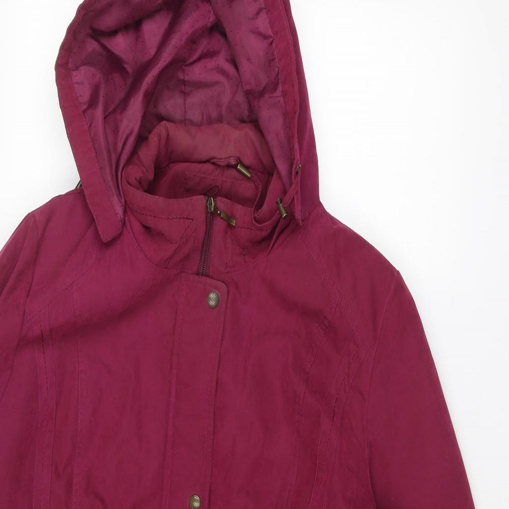 Bonmarché Womens Purple Jacket Size XL Zip