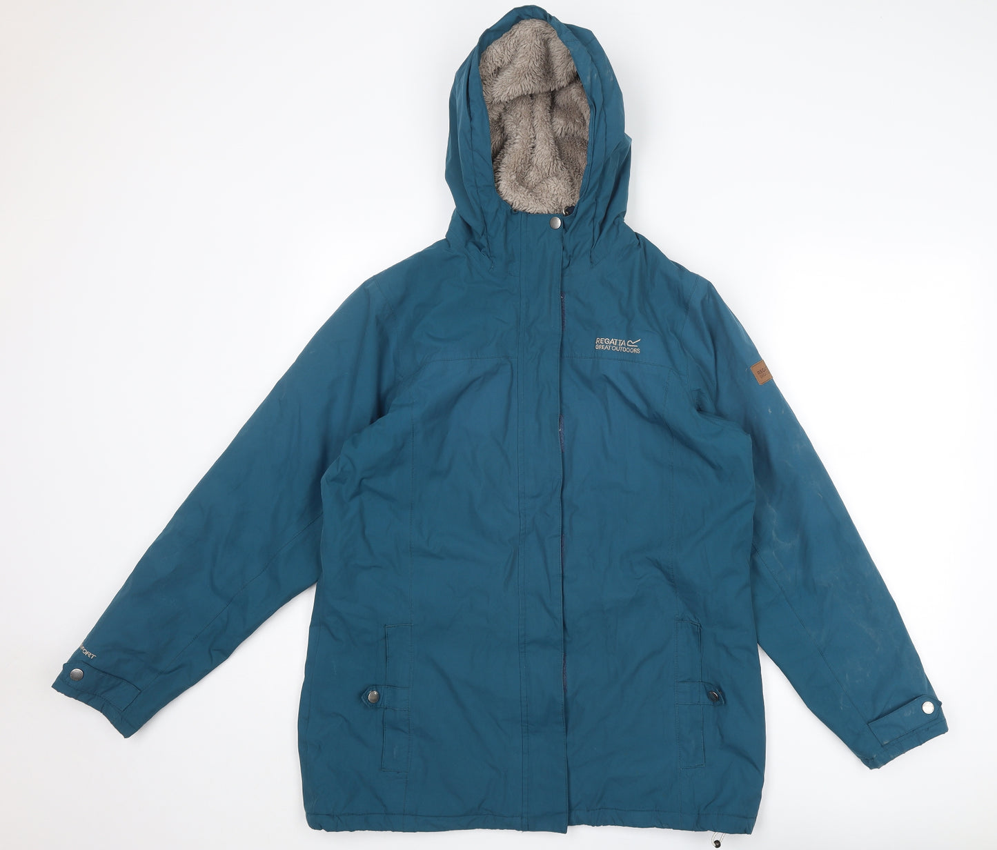 Regatta Womens Blue Windbreaker Jacket Size 14 Zip
