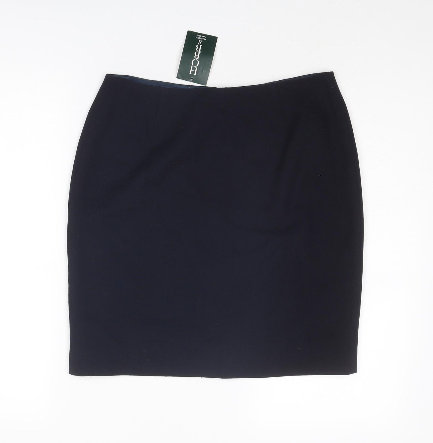 Hobbs Womens Blue Polyester A-Line Skirt Size 12 Zip