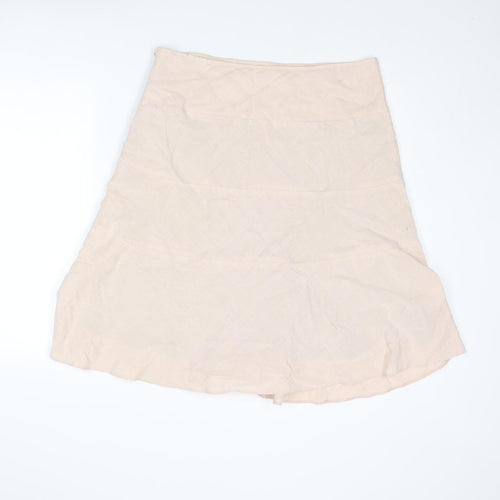 KEW Womens Pink Polyester Swing Skirt Size 16 Zip
