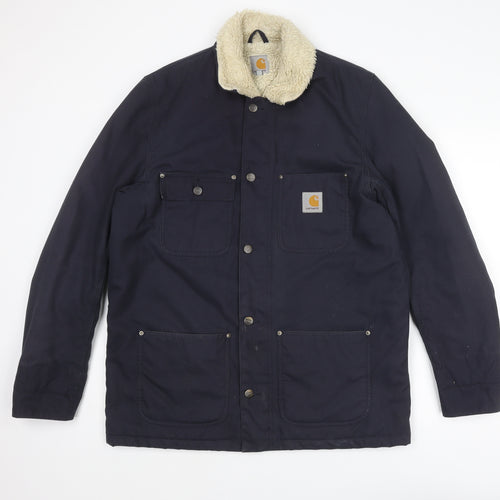Carhartt Mens Blue Jacket Size L Zip