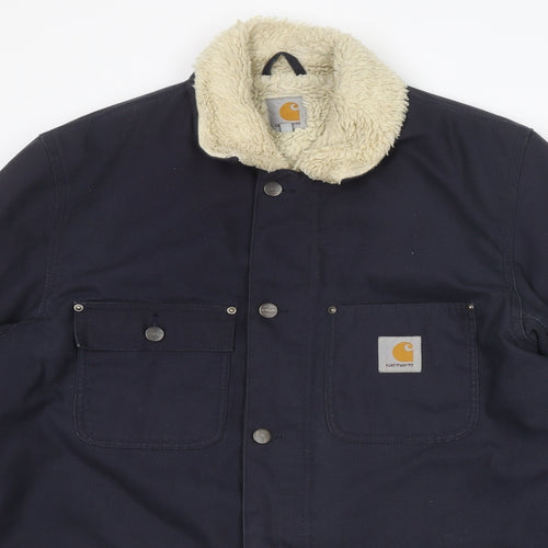 Carhartt Mens Blue Jacket Size L Zip