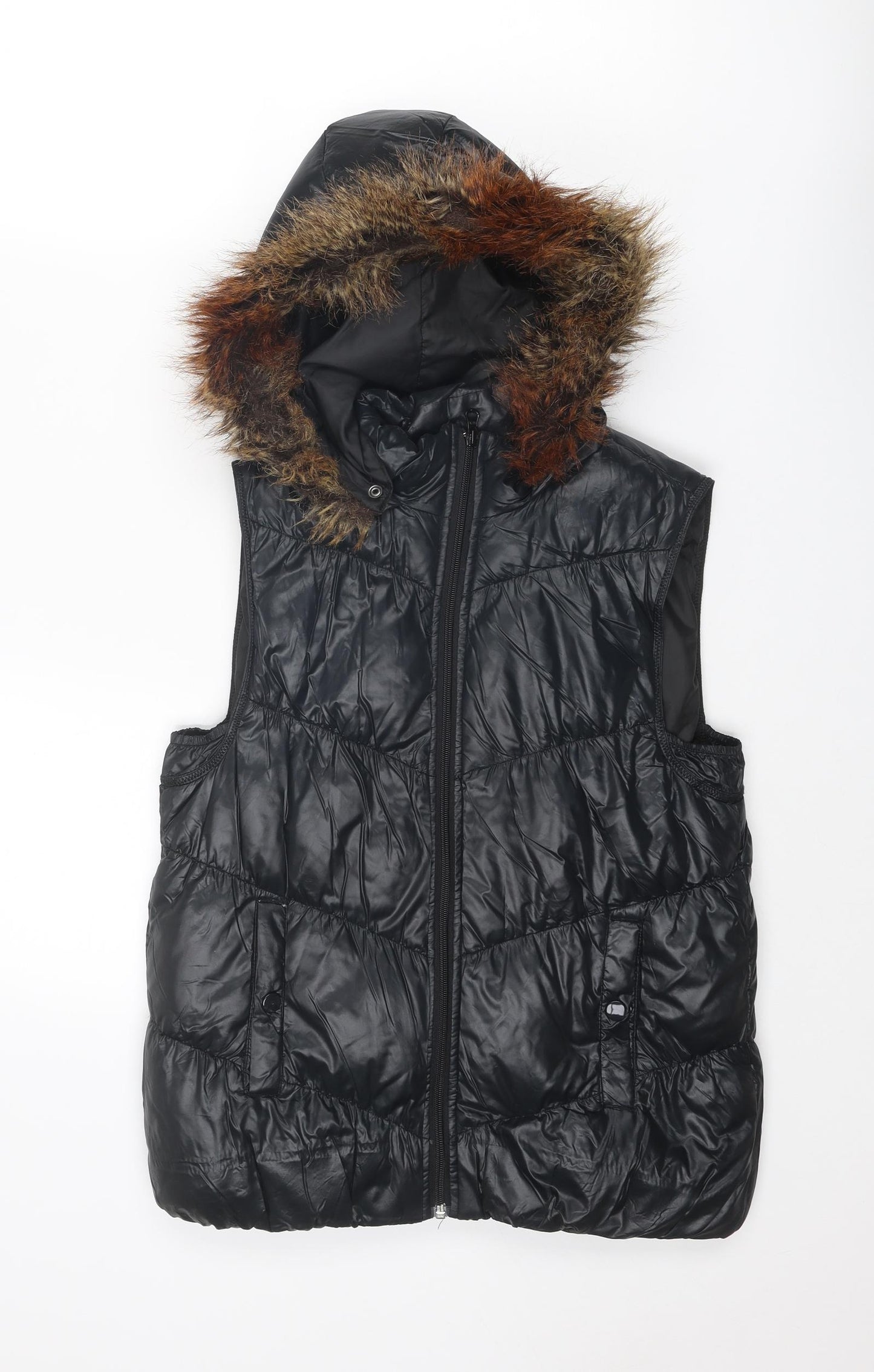 Gap Womens Black Gilet Jacket Size S Zip