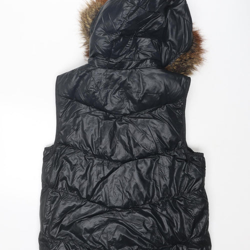 Gap Womens Black Gilet Jacket Size S Zip