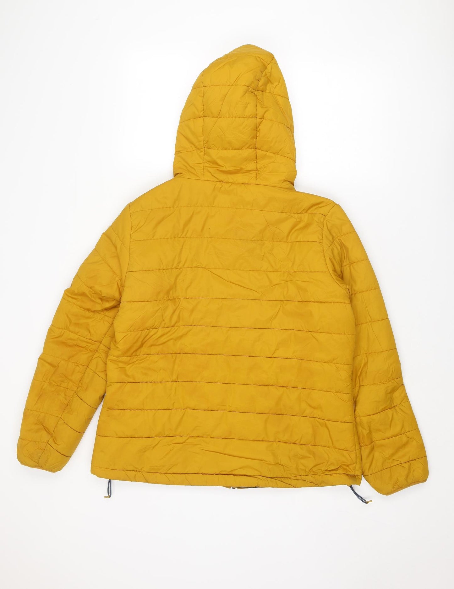 Freedom Trail Womens Yellow Quilted Jacket Size 14 Zip