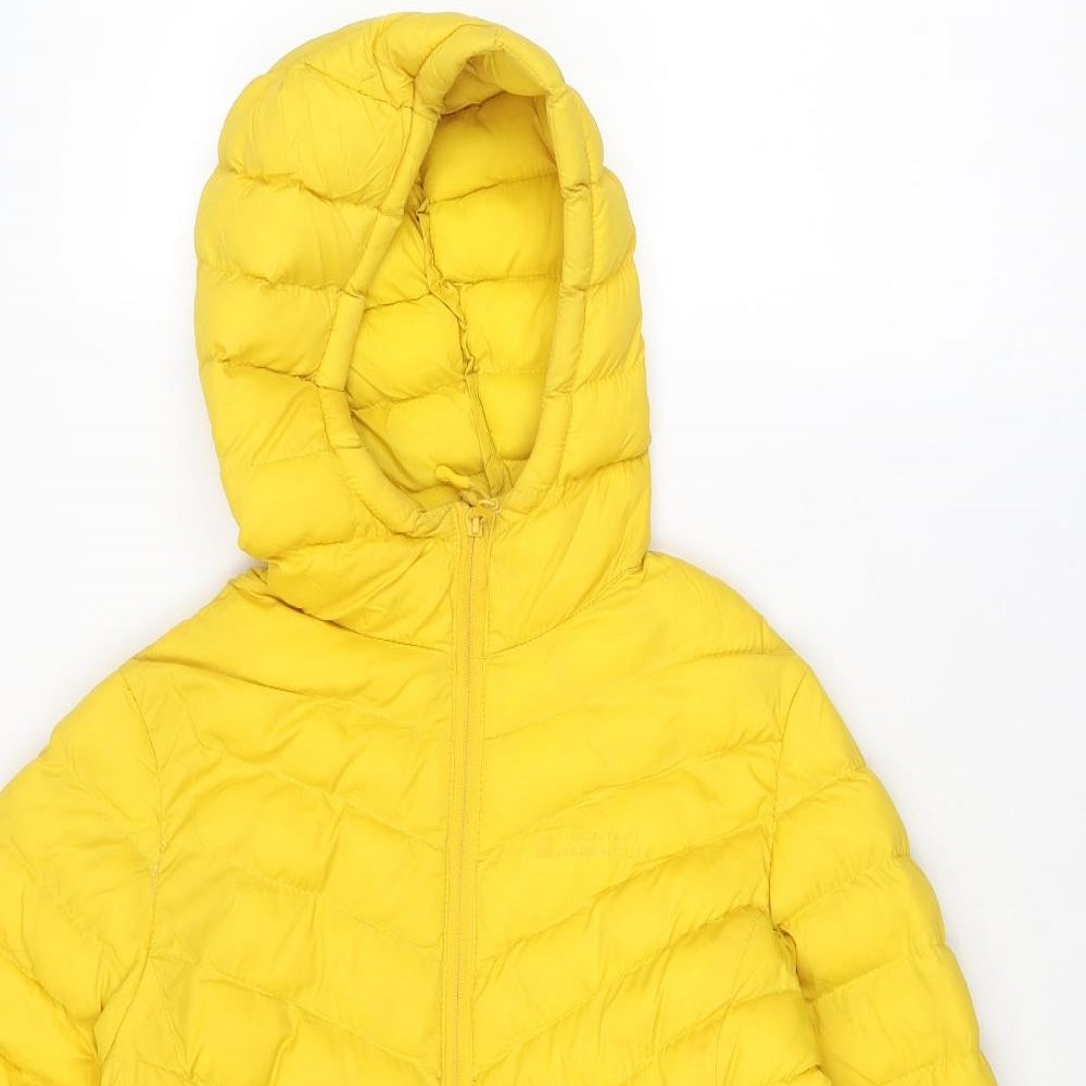 Mountain Warehouse Womens Yellow Quilted Jacket Size 8 Zip