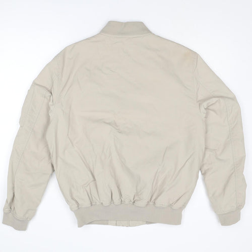 Zara Mens Beige Jacket Size L Zip