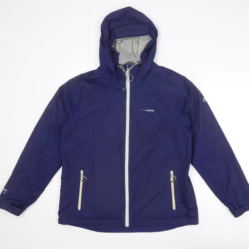 Craghoppers Womens Blue Windbreaker Jacket Size 14 Zip