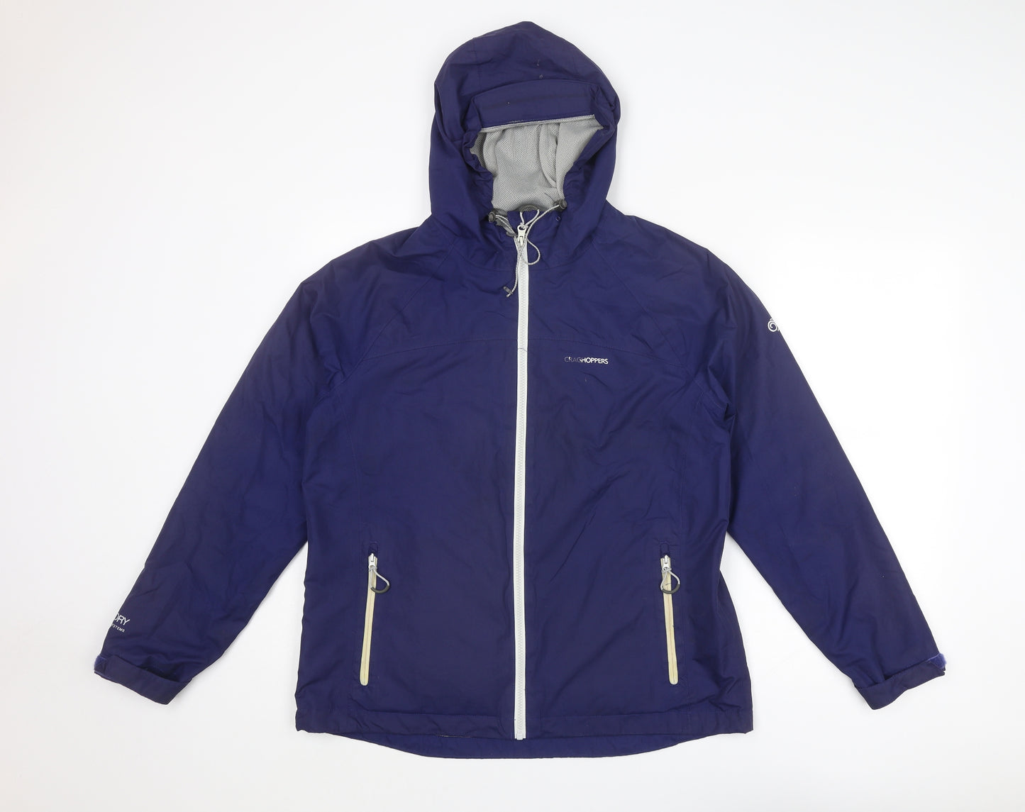 Craghoppers Womens Blue Windbreaker Jacket Size 14 Zip