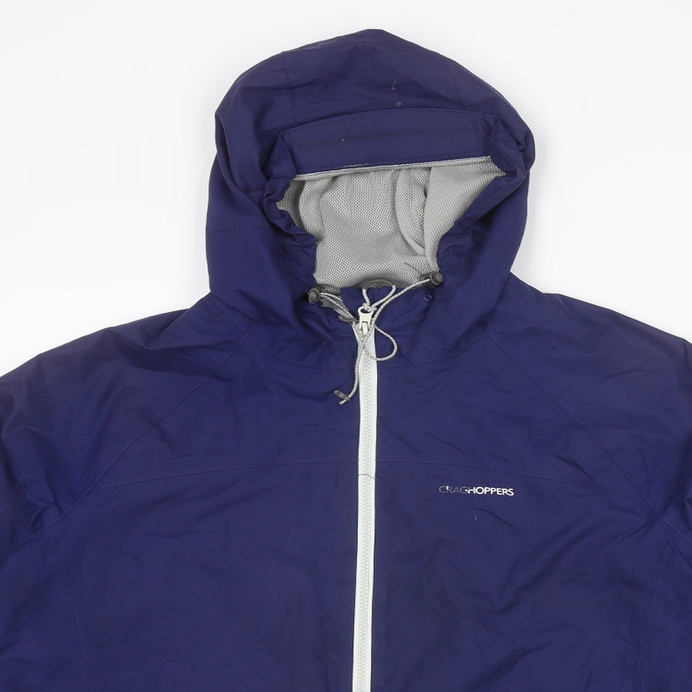 Craghoppers Womens Blue Windbreaker Jacket Size 14 Zip