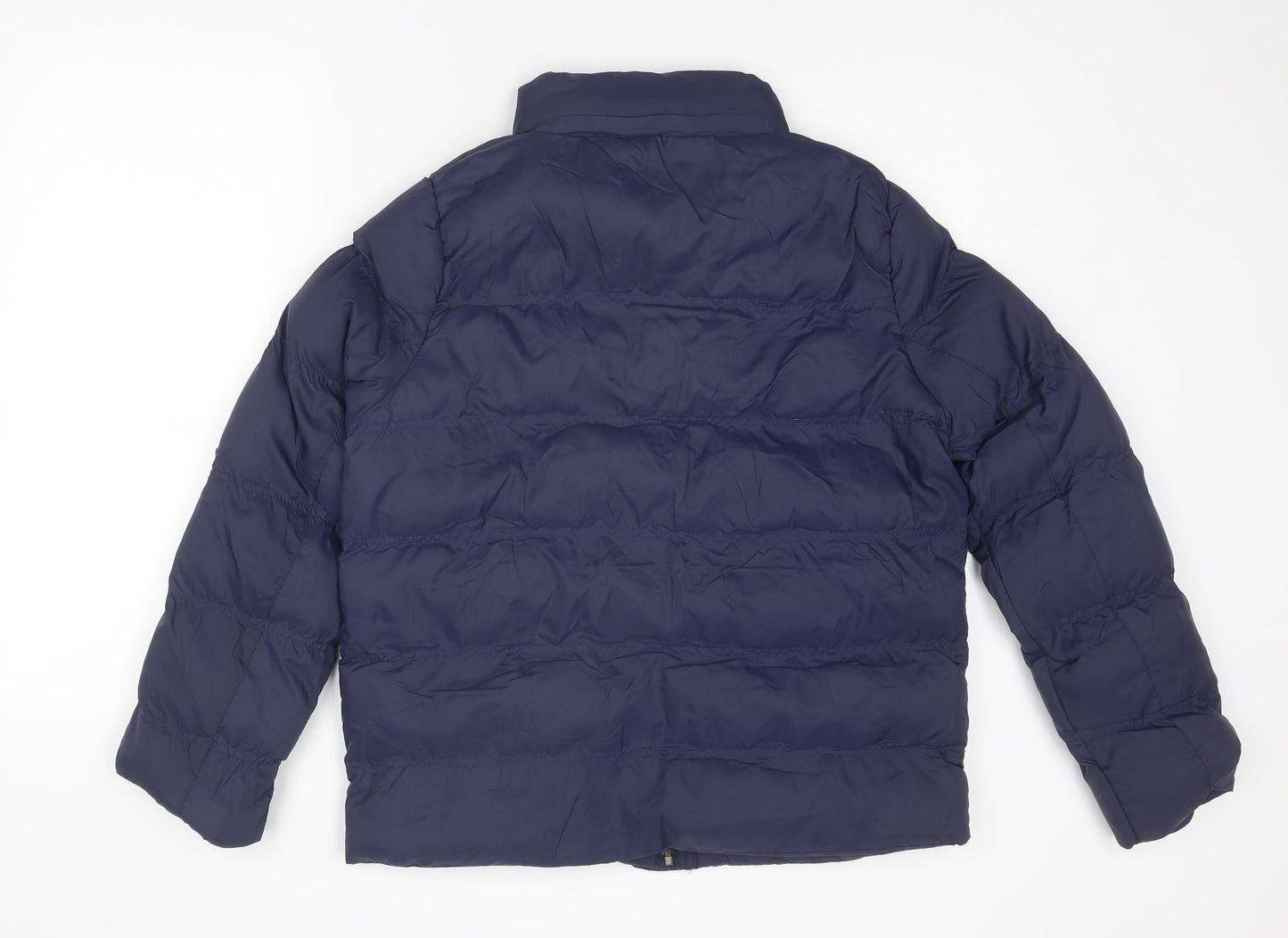 Brave Soul Womens Blue Puffer Jacket Jacket Size 12 Zip