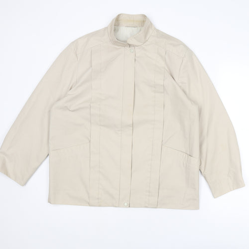 St Michael Womens Beige Jacket Size 12 Zip