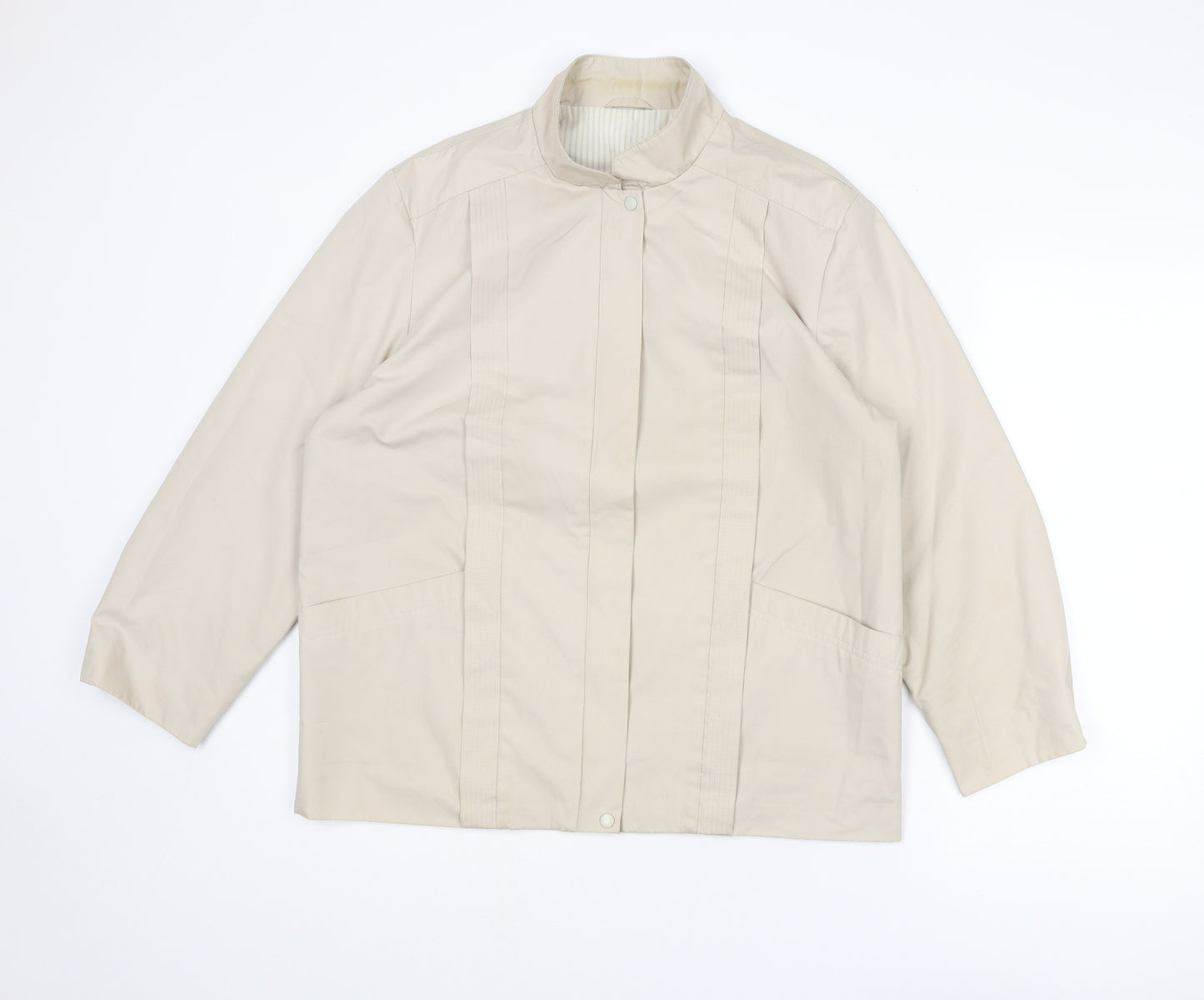 St Michael Womens Beige Jacket Size 12 Zip