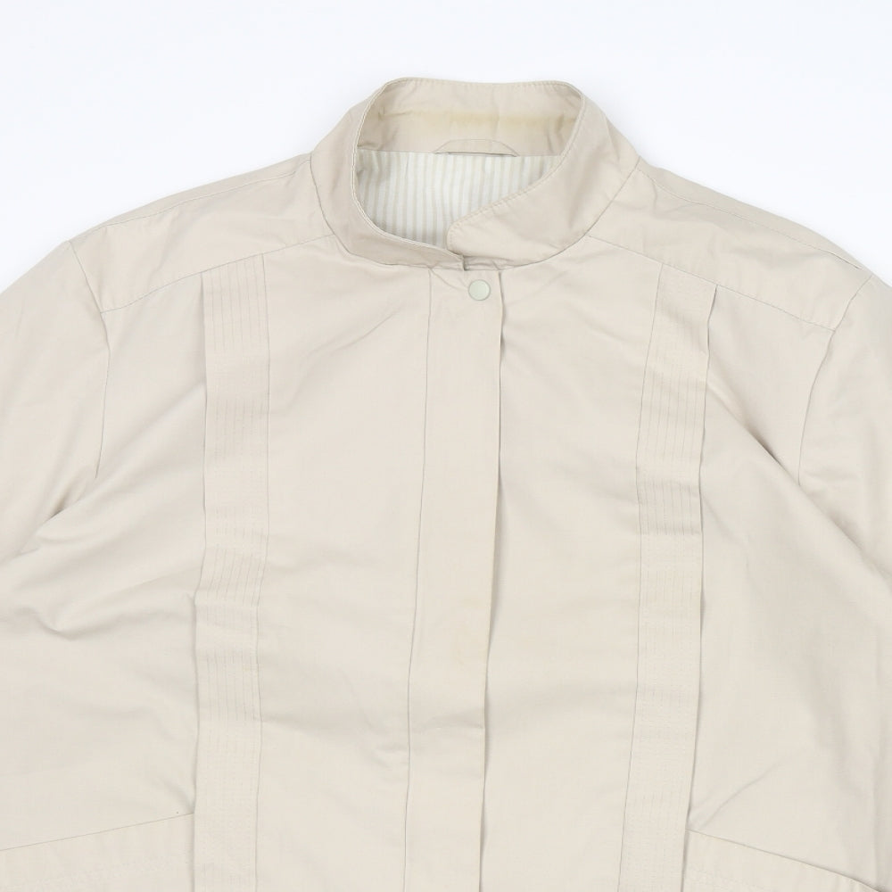 St Michael Womens Beige Jacket Size 12 Zip