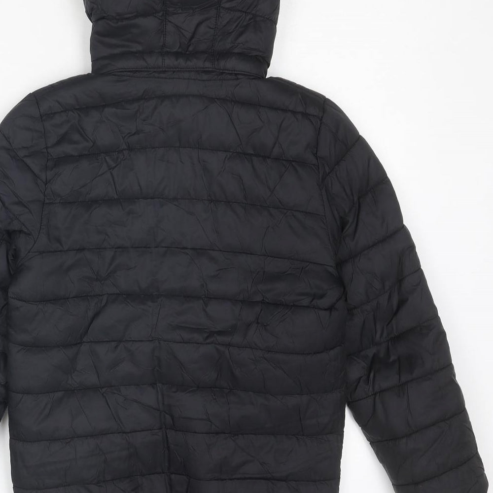 H&M Boys Black Puffer Jacket Jacket Size 8-9 Years Zip