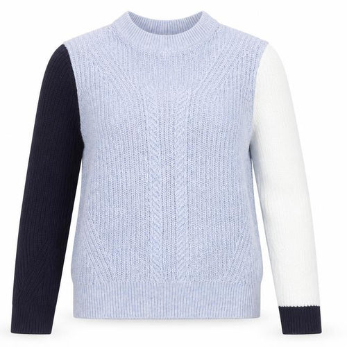 Marks and Spencer Womens Blue Round Neck 100% Cotton Pullover Jumper Size XS