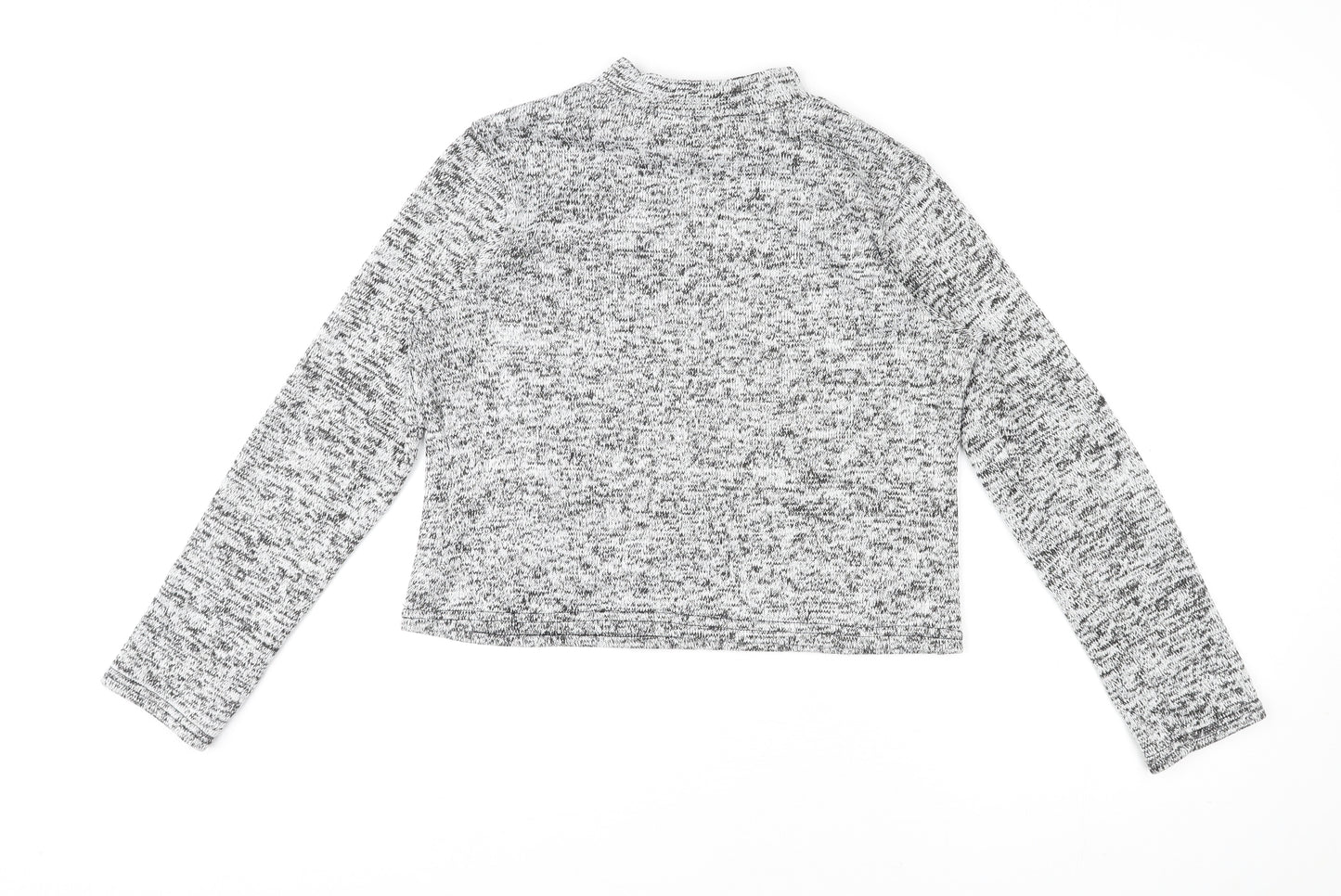 Cameo Rose Womens Grey High Neck Polyester Pullover Jumper Size L