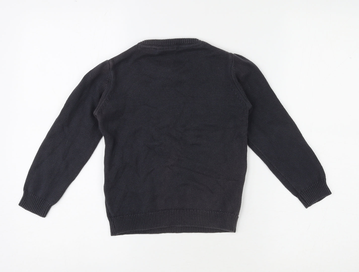 Scooby Doo Boys Black Round Neck 100% Cotton Pullover Jumper Size 6-7 Years Pullover - Scooby-Doo