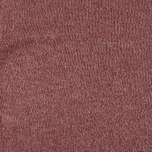 VERO MODA Womens Red High Neck Acrylic Pullover Jumper Size L