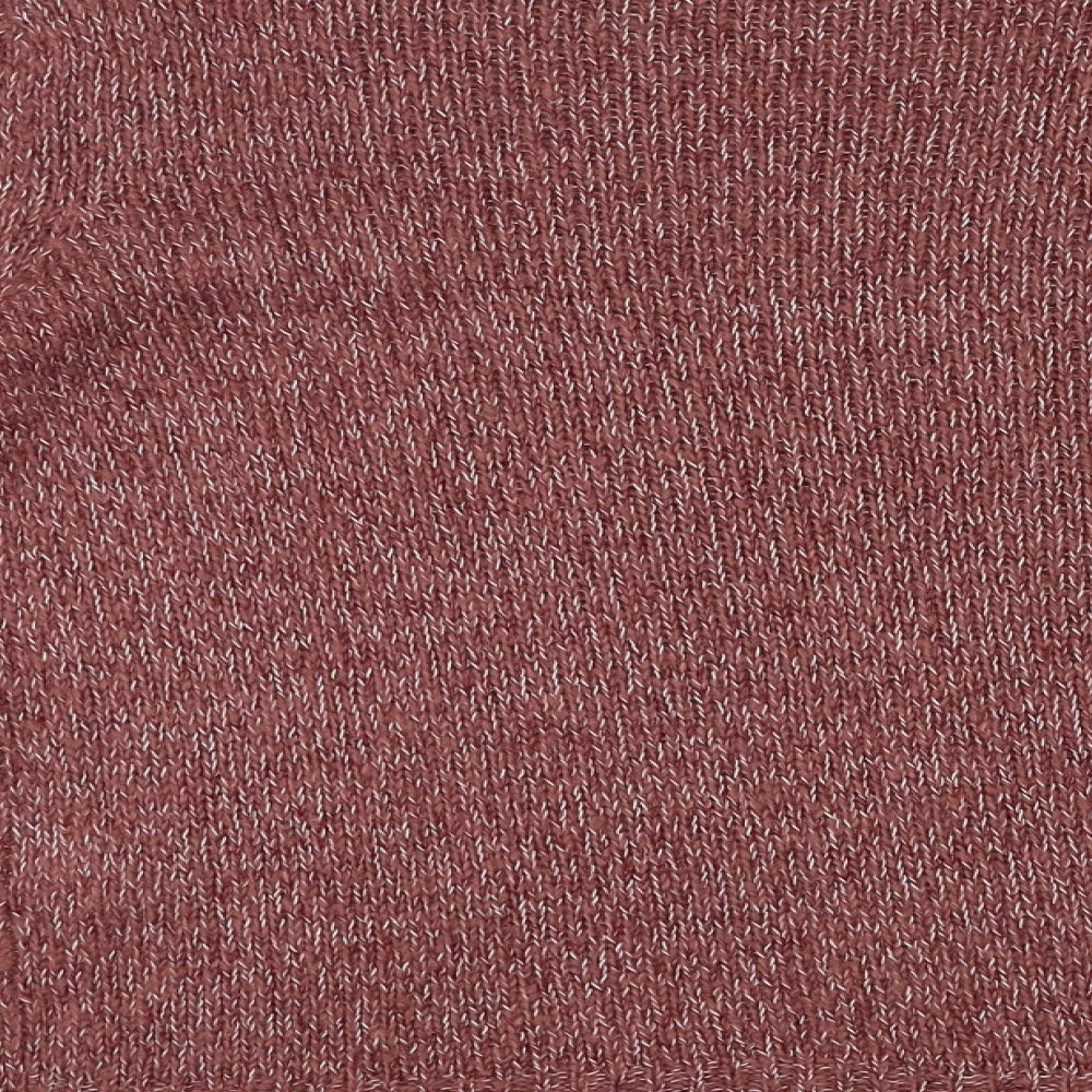VERO MODA Womens Red High Neck Acrylic Pullover Jumper Size L