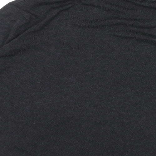Canada Womens Black Roll Neck Polyester Pullover Jumper Size L