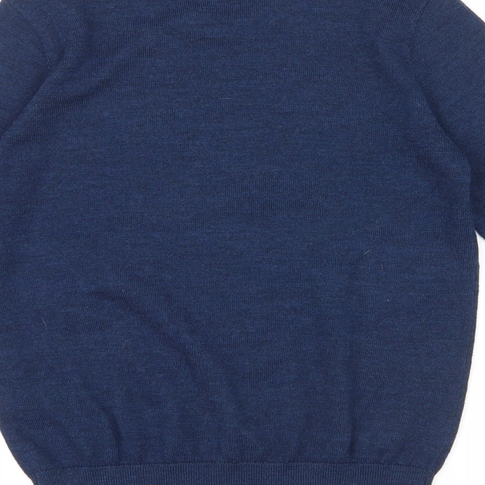 Lacoste Boys Blue Round Neck Acrylic Pullover Jumper Size 10 Years Pullover