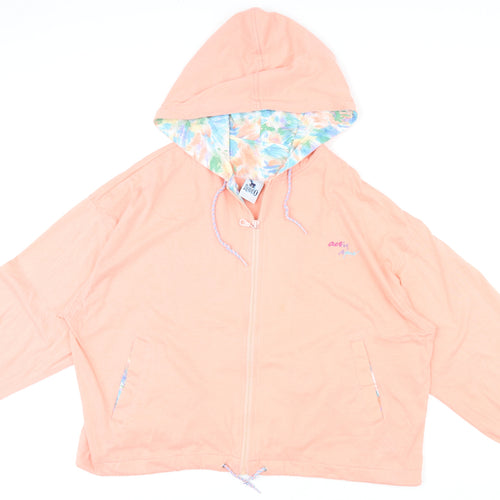 Rodeo Womens Pink Polyester Full Zip Hoodie Size 14 Zip
