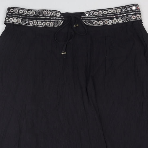 Monsoon Womens Blue Polyester Peasant Skirt Size 20 Zip