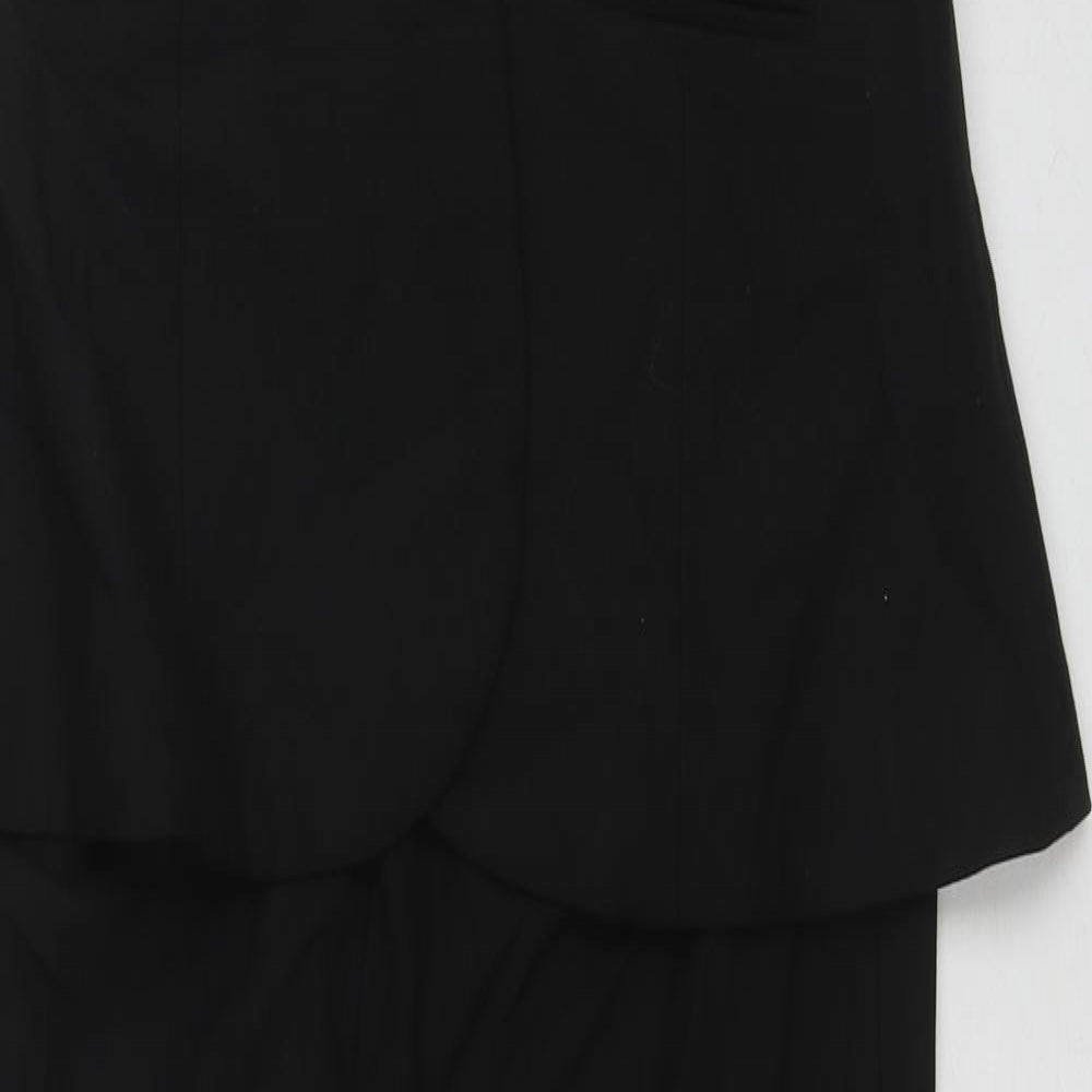 Zara Womens Black Polyester Jumpsuit One-Piece Size L L26 in Zip
