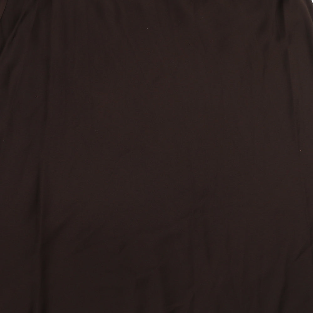 Marks and Spencer Womens Brown Polyester Swing Skirt Size 22