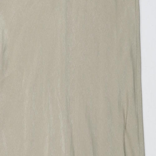 H&M Womens Beige Polyester Slip Dress Size S V-Neck Pullover