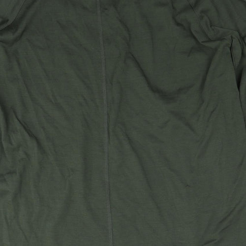 Autograph Womens Green Wool Basic T-Shirt Size 10 Boat Neck