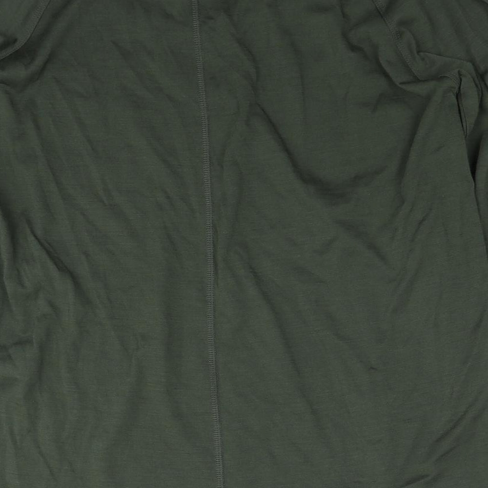 Autograph Womens Green Wool Basic T-Shirt Size 10 Boat Neck