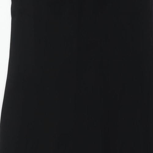Vera Mont Womens Black Acetate Maxi Size 12 Round Neck Zip