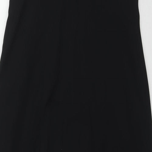 Vera Mont Womens Black Acetate Maxi Size 12 Round Neck Zip