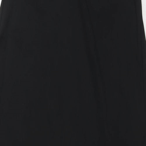 Zara Womens Black Polyester Maxi Size L Mock Neck Pullover