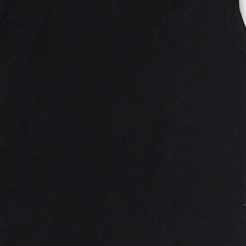 Isabelle Ciaravola Womens Black Polyester Bodysuit One-Piece Size 12 Zip - Flower Detail