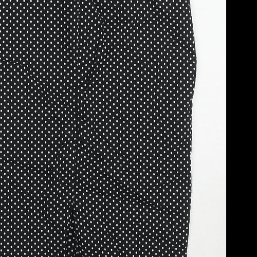 Baylis & Knight Womens Black Polka Dot Cotton Straight & Pencil Skirt Size 12 Zip