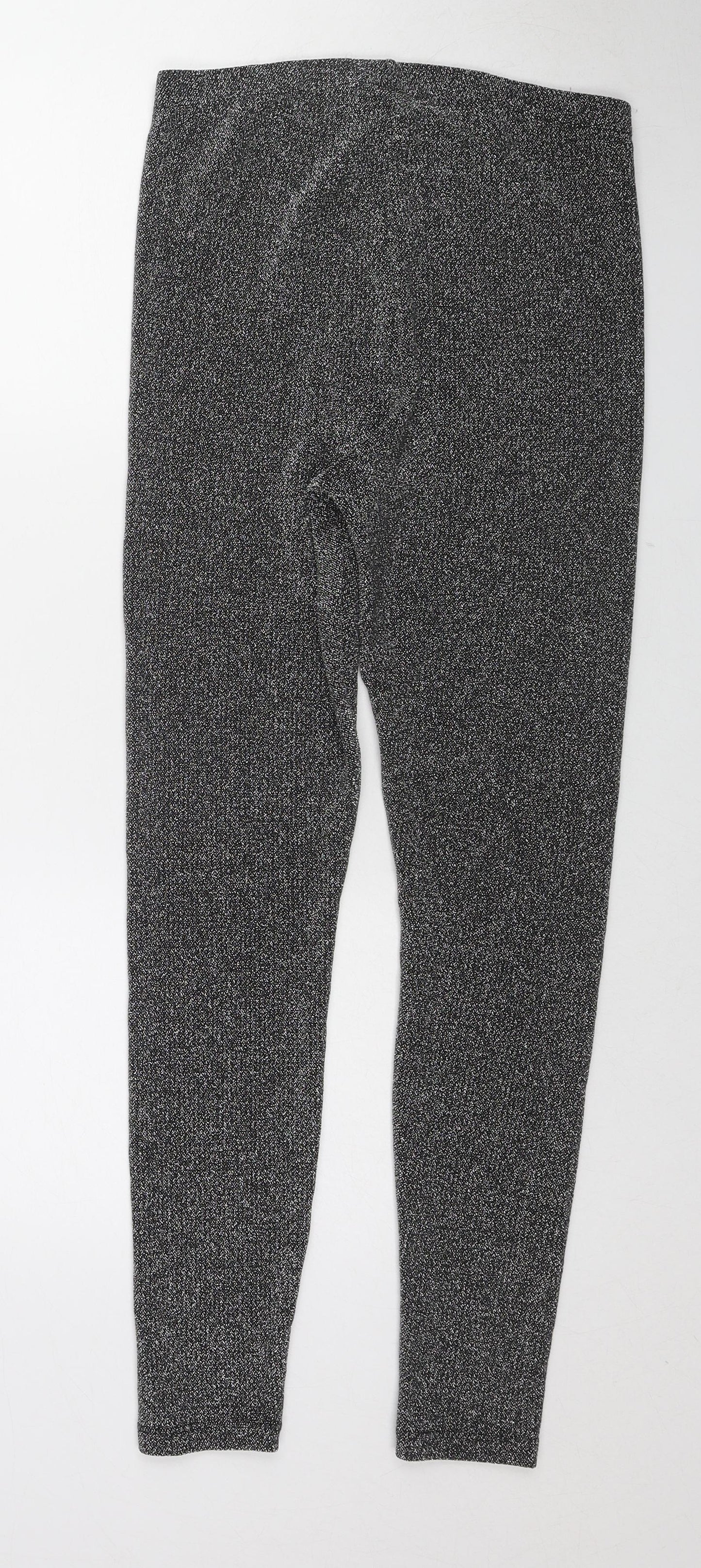 H&M Womens Silver Polyamide Carrot Leggings Size M L28 in