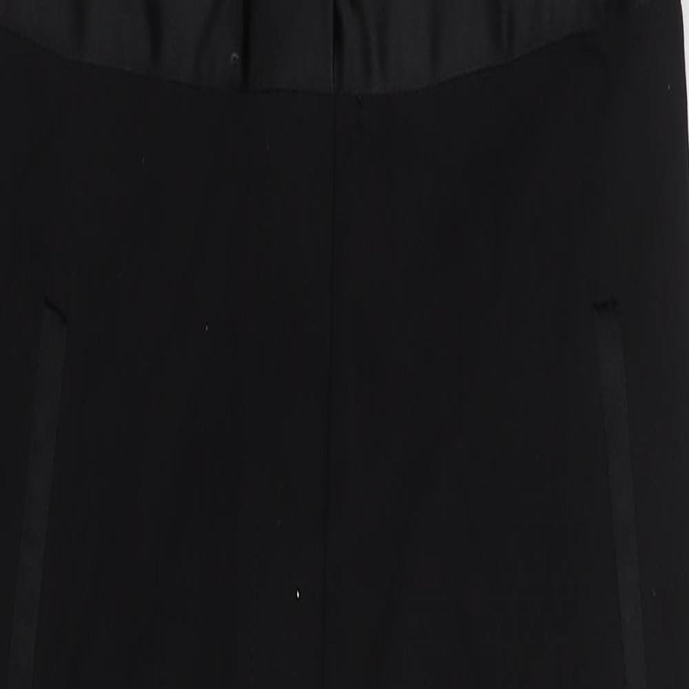 Zara Womens Black Polyester Jumpsuit One-Piece Size M L28 in Zip