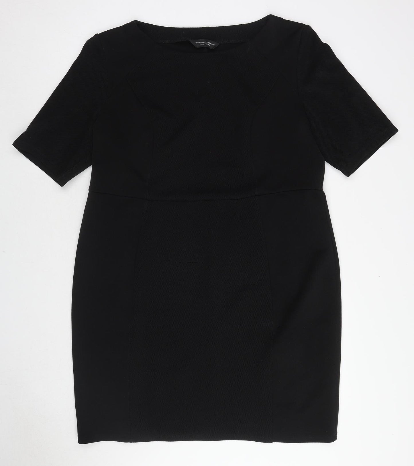 Dorothy Perkins Womens Black Polyester A-Line Size 20 Round Neck Pullover