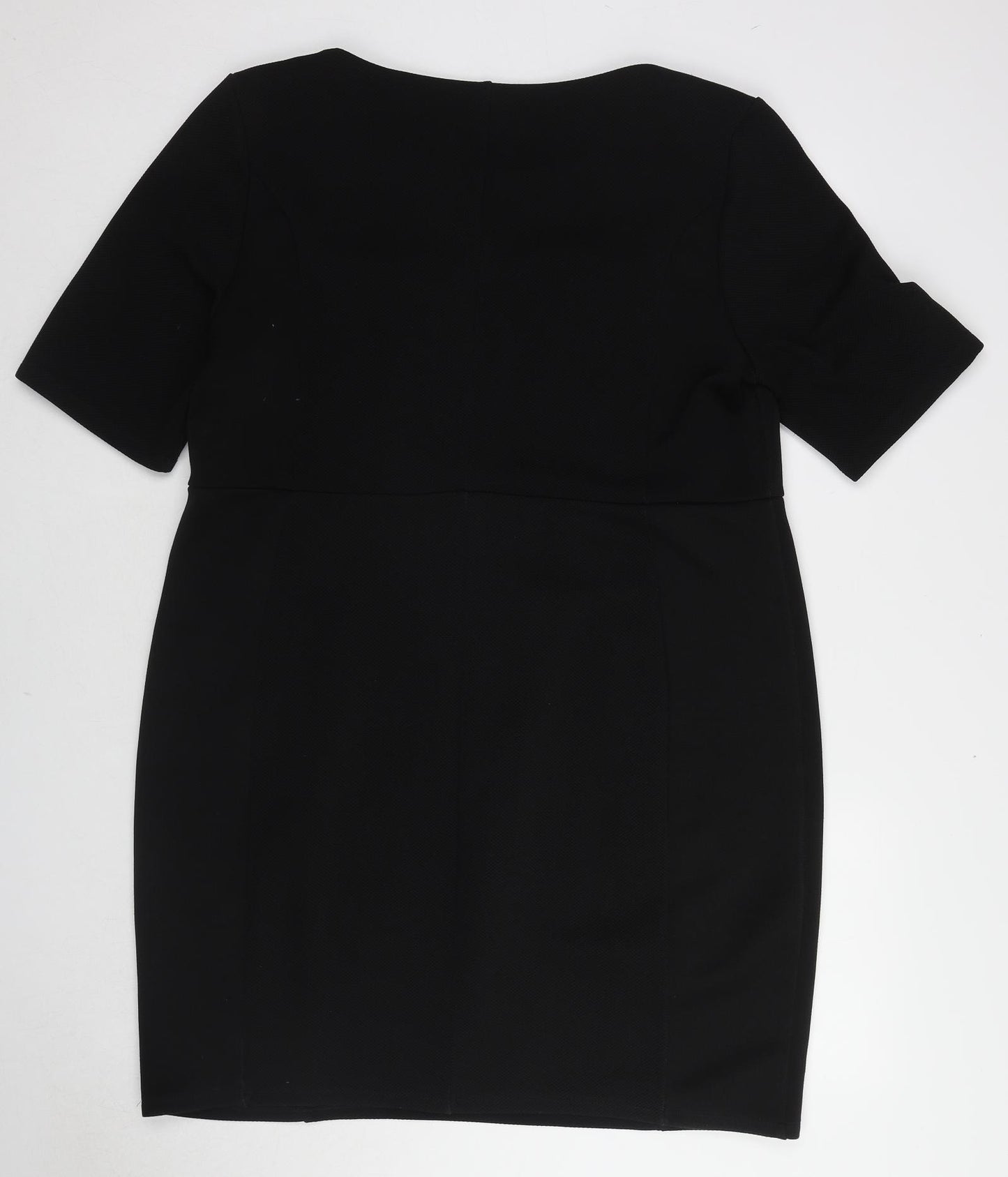Dorothy Perkins Womens Black Polyester A-Line Size 20 Round Neck Pullover