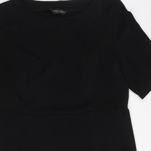 Dorothy Perkins Womens Black Polyester A-Line Size 20 Round Neck Pullover