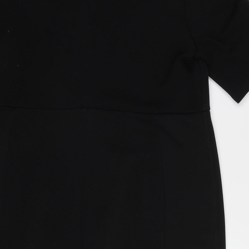 Dorothy Perkins Womens Black Polyester A-Line Size 20 Round Neck Pullover